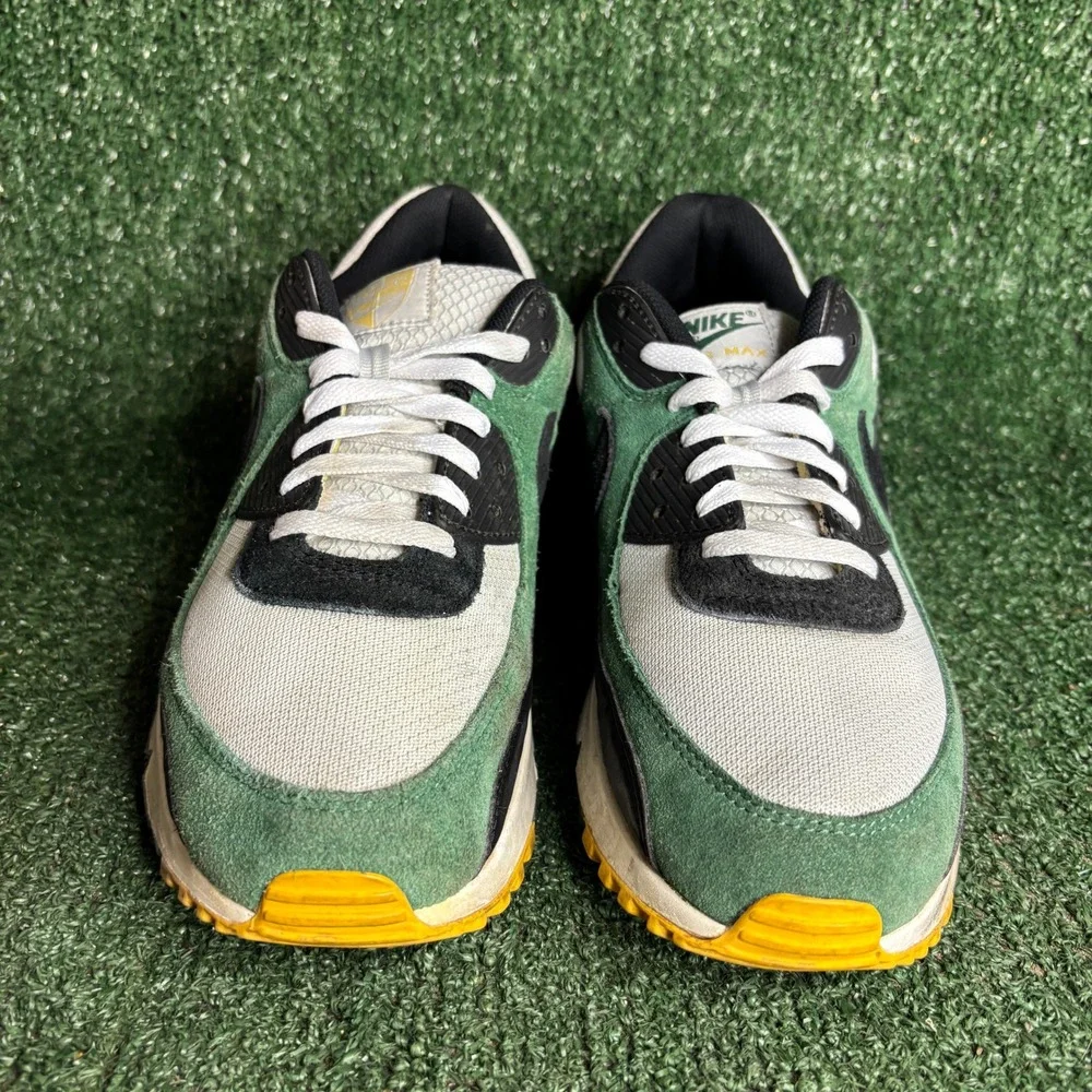 Nike Air Max 90 Suede Mesh Athletic Retro Sneakers Gorge Green White Mens Sz 12
